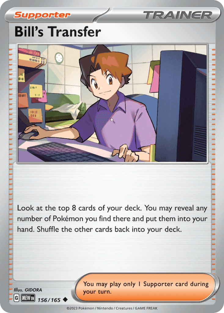 Bill's Transfer — 151 Pokemon card
