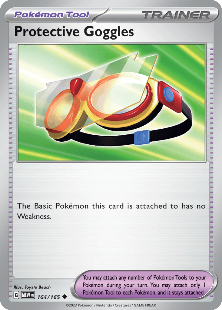 Protective Goggles — 151 Pokemon card
