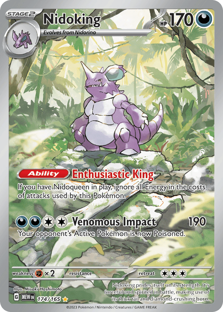 Nidoking — 151 Pokemon card