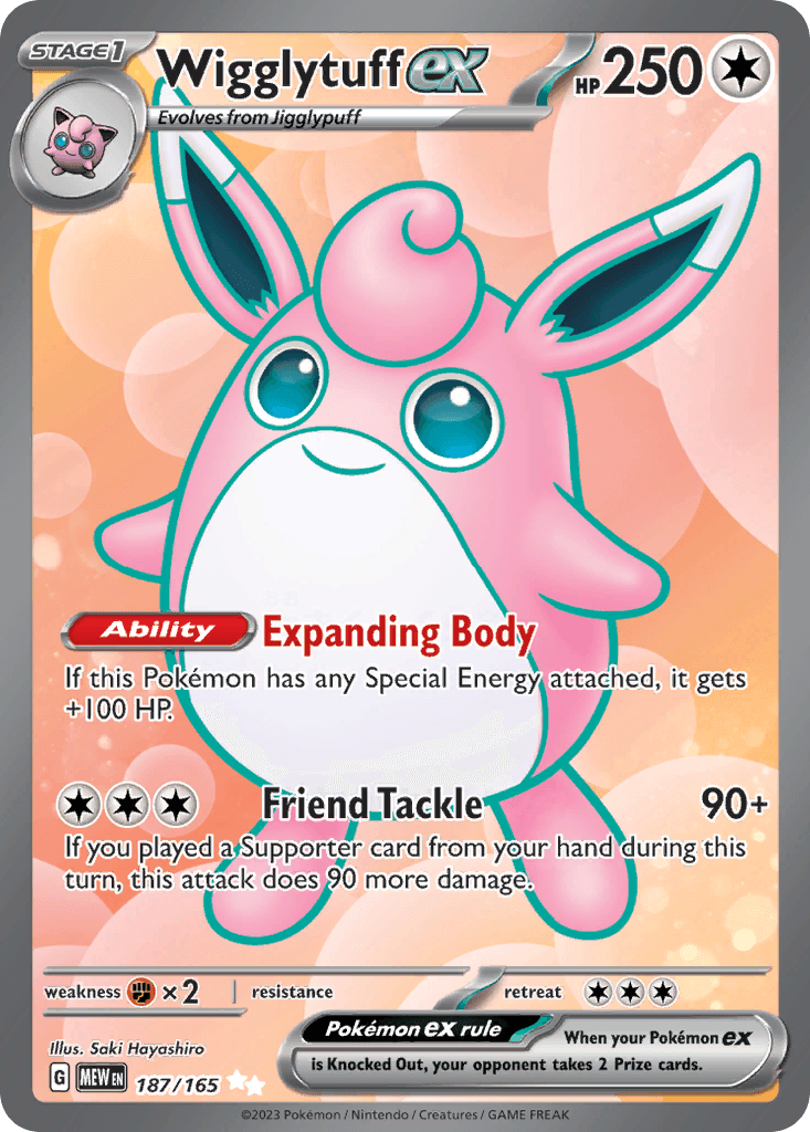 Wigglytuff ex — 151 Pokemon card