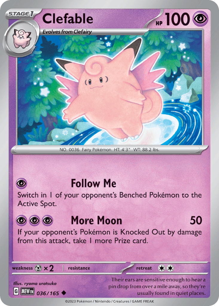 Clefable — 151 Pokemon card