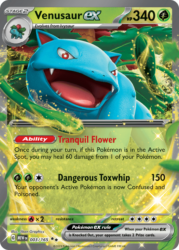 Venusaur ex — 151 Pokemon card