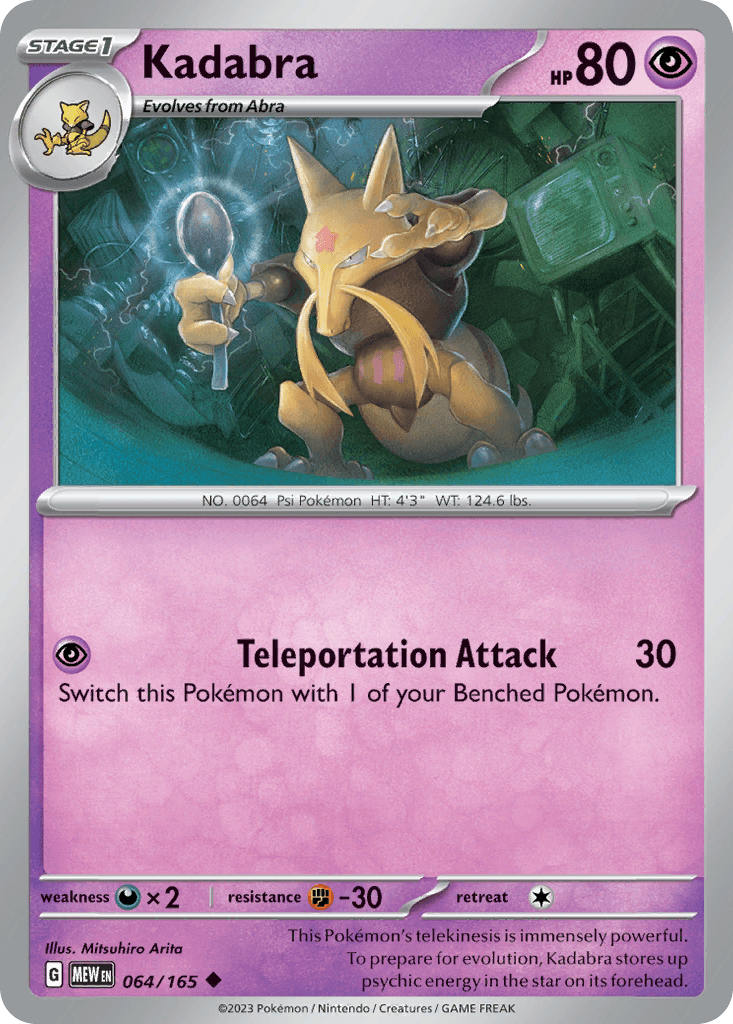 Kadabra — 151 Pokemon card