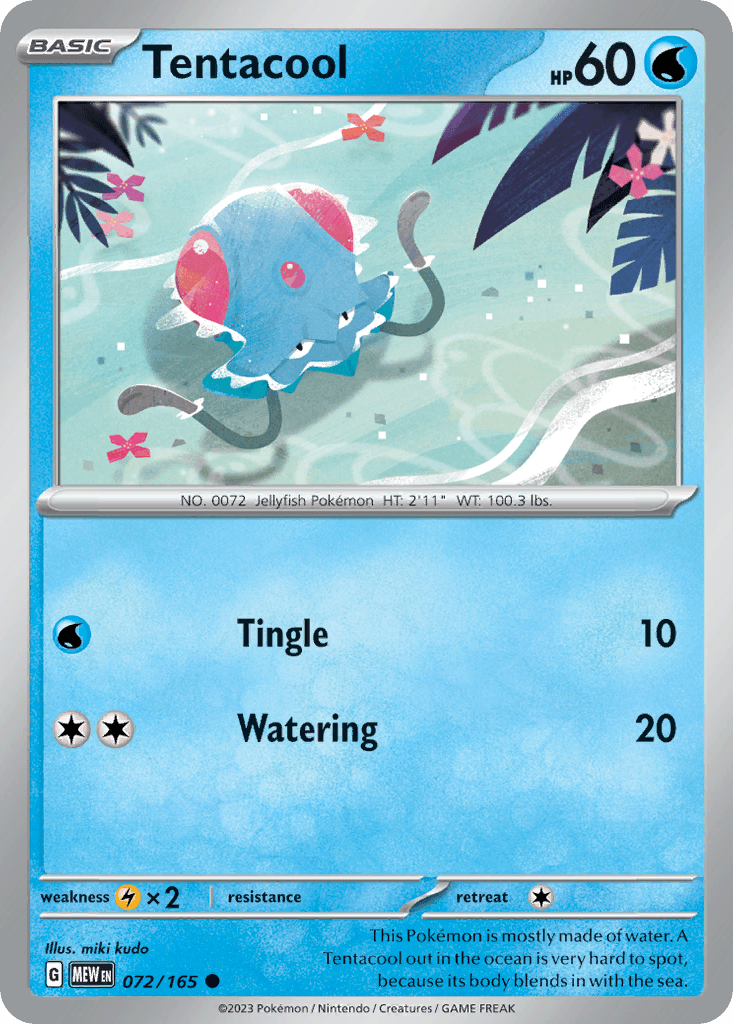 Tentacool — 151 Pokemon card