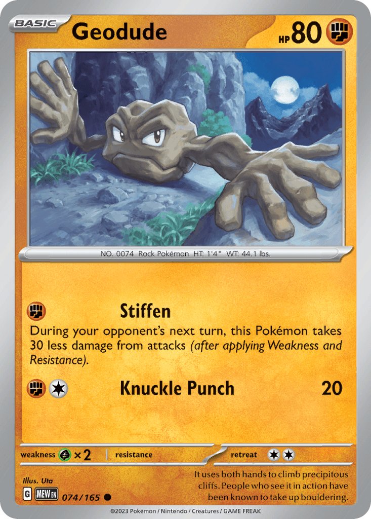 Geodude — 151 Pokemon card