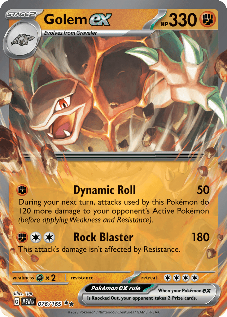 Golem ex — 151 Pokemon card