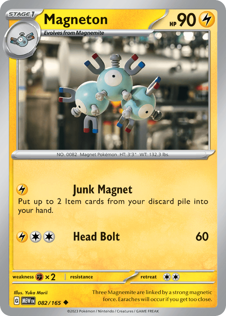 Magneton — 151 Pokemon card