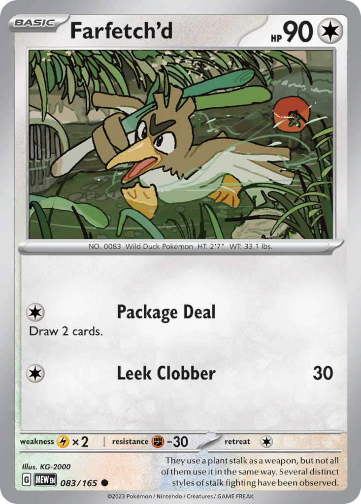 Farfetch'd — 151 Pokemon card
