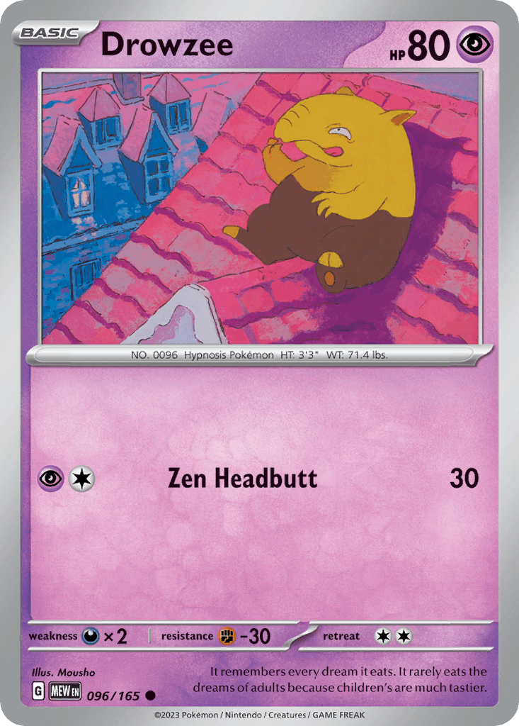 Drowzee — 151 Pokemon card
