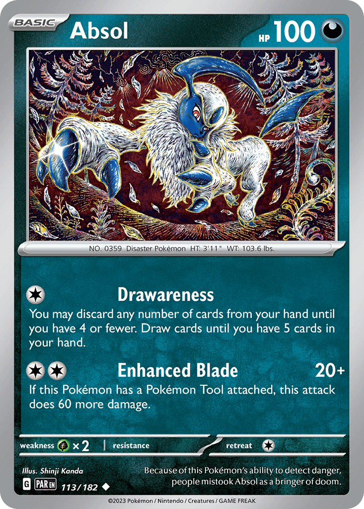 Absol — Paradox Rift Pokemon card