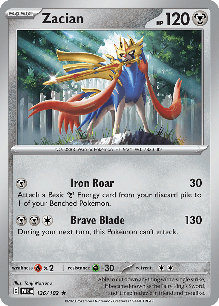 Zacian — Paradox Rift Pokemon card