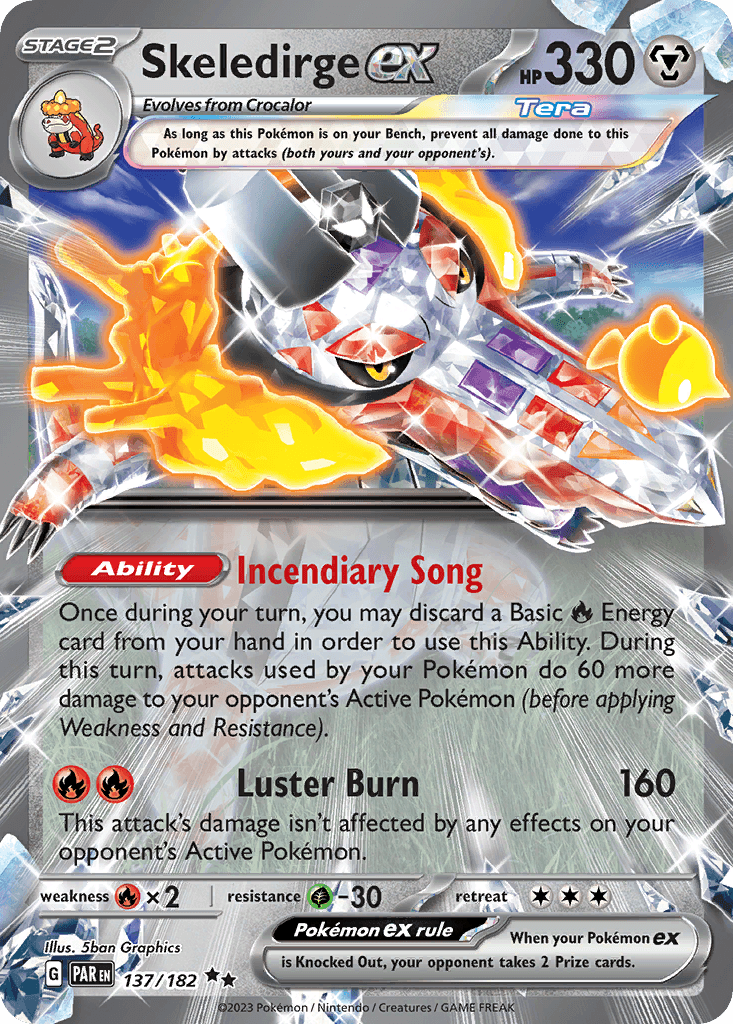 Skeledirge ex — Paradox Rift Pokemon card