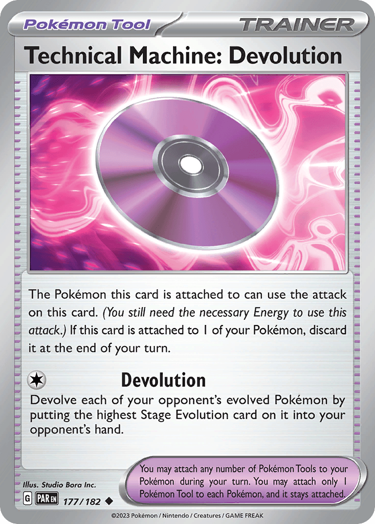 Technical Machine: Devolution — Paradox Rift Pokemon card