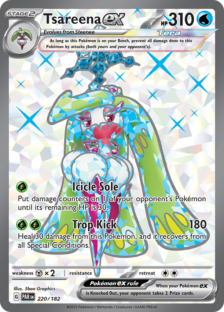 Tsareena ex — Paradox Rift Pokemon card
