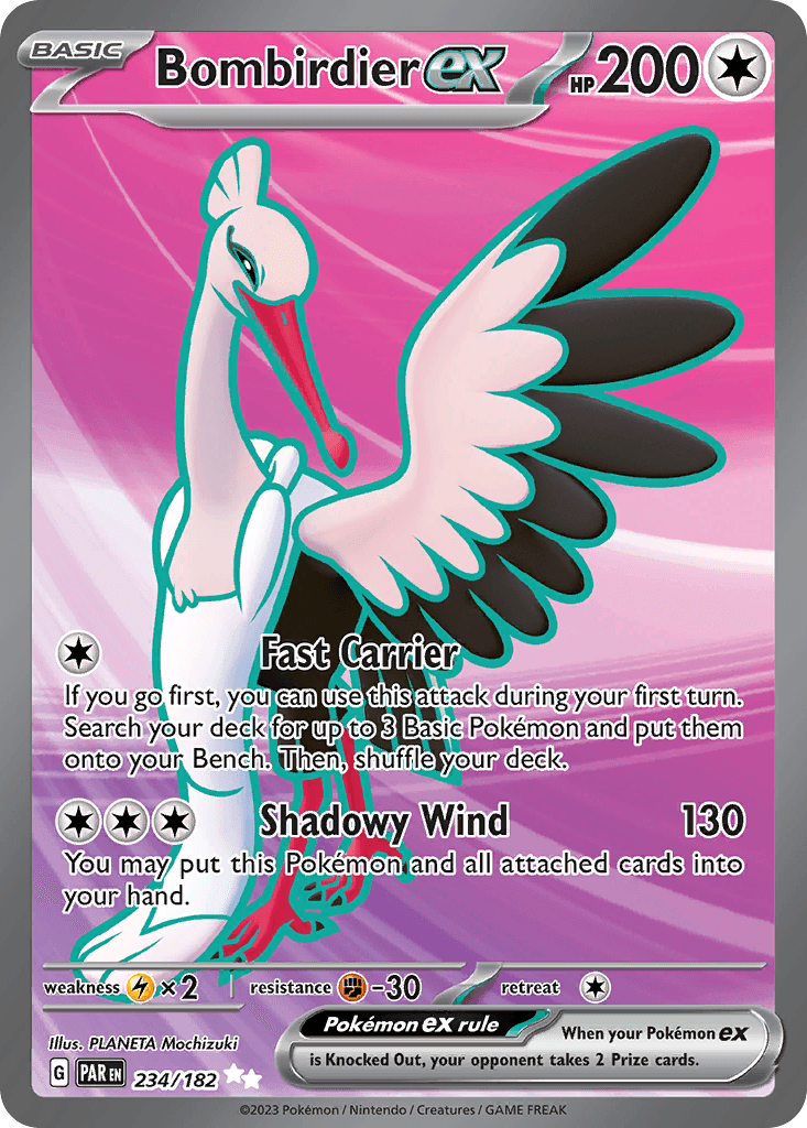 Bombirdier ex — Paradox Rift Pokemon card