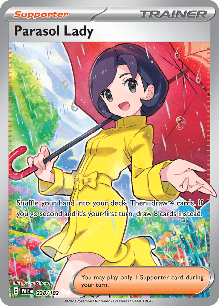 Parasol Lady — Paradox Rift Pokemon card
