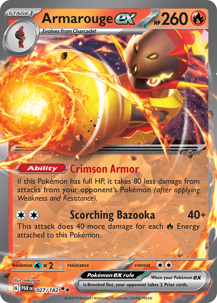 Armarouge ex — Paradox Rift Pokemon card