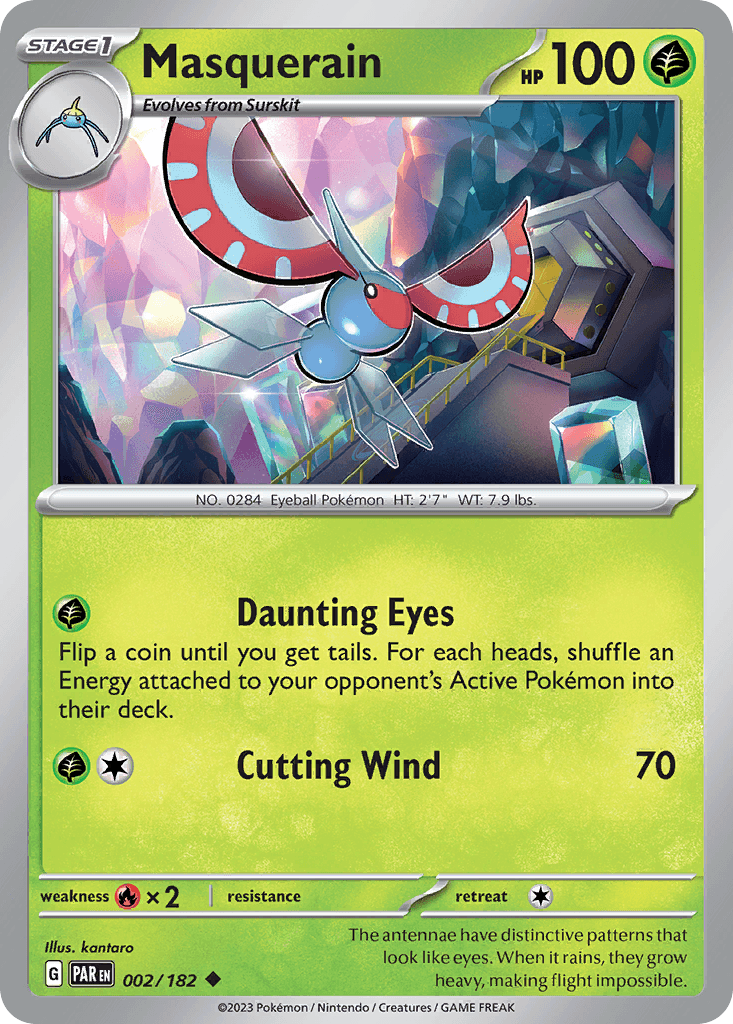 Masquerain — Paradox Rift Pokemon card