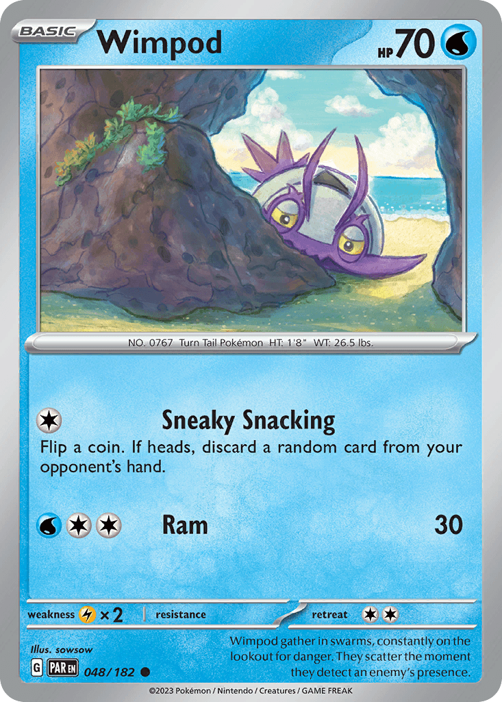 Wimpod — Paradox Rift Pokemon card