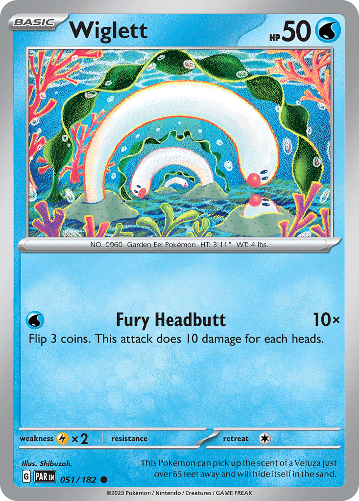 Wiglett — Paradox Rift Pokemon card