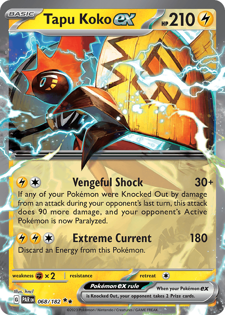 Tapu Koko ex — Paradox Rift Pokemon card