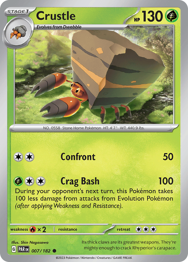 Crustle — Paradox Rift Pokemon card