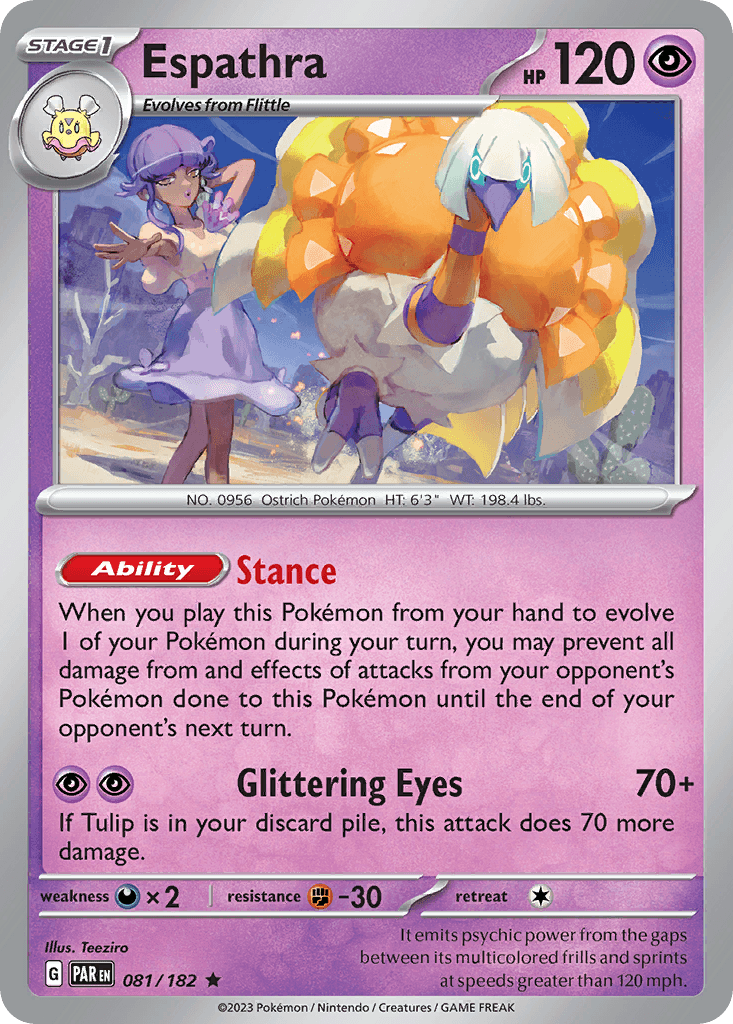 Espathra — Paradox Rift Pokemon card