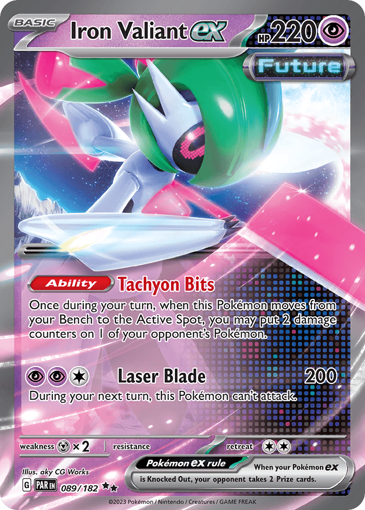 Iron Valiant ex — Paradox Rift Pokemon card