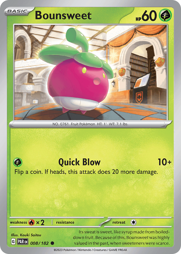 Bounsweet — Paradox Rift Pokemon card