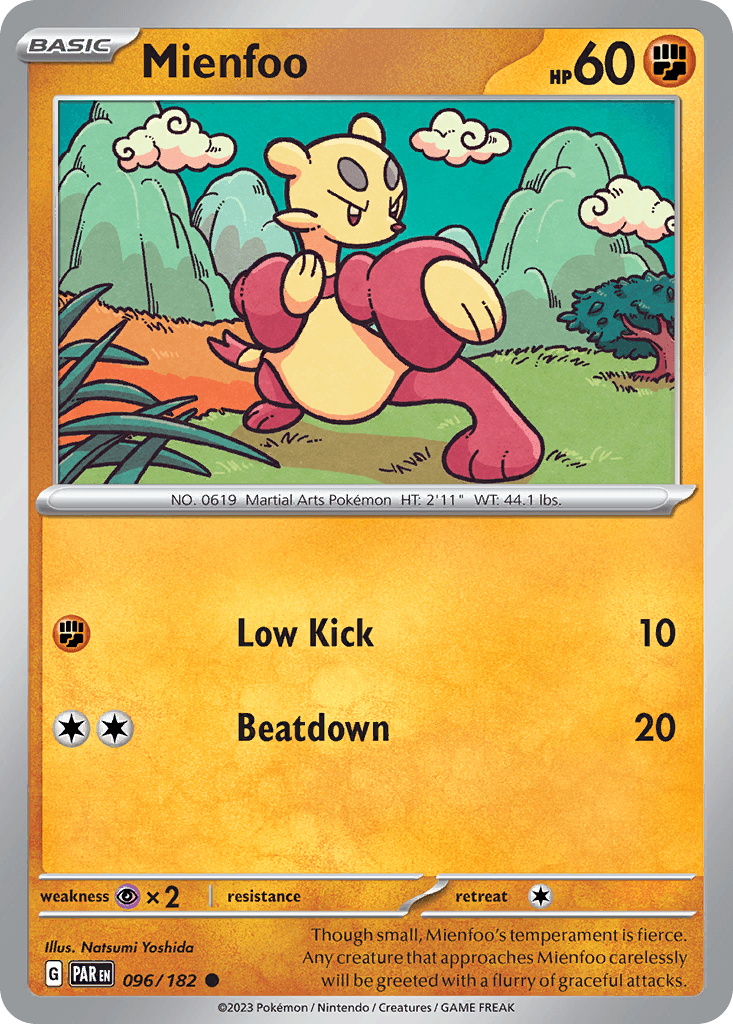 Mienfoo — Paradox Rift Pokemon card