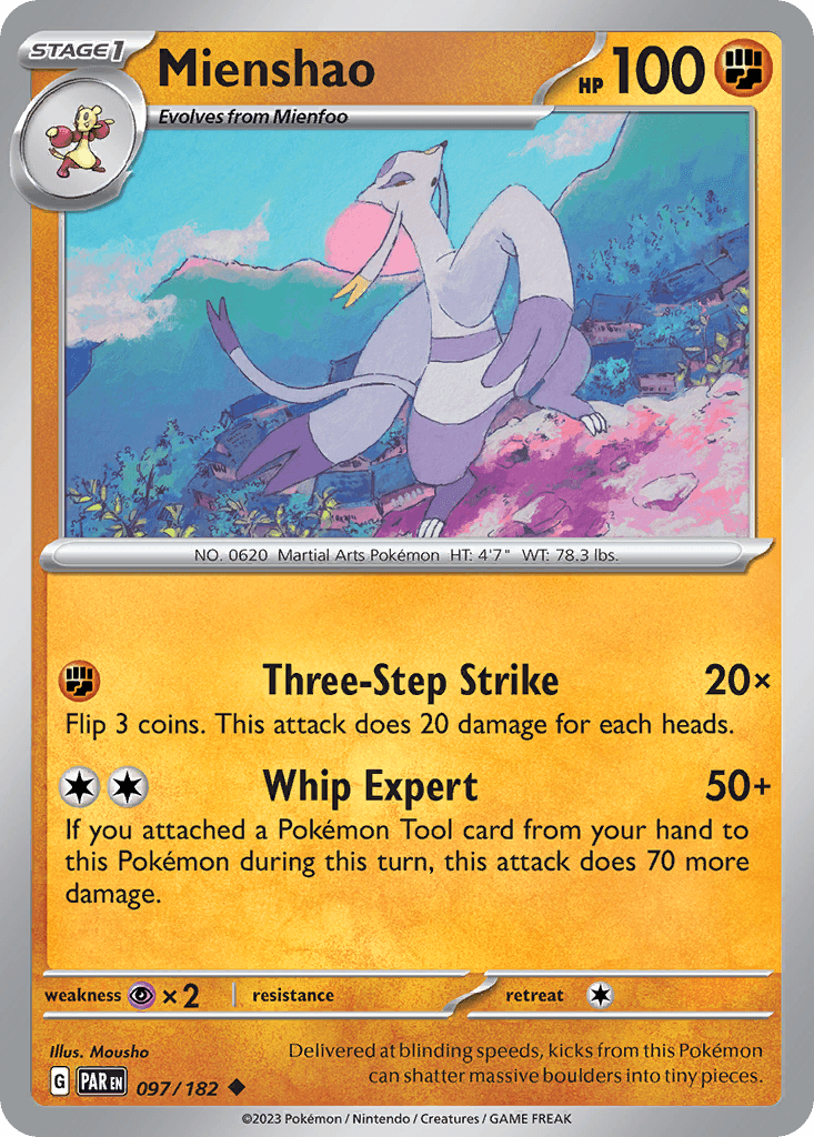 Mienshao — Paradox Rift Pokemon card