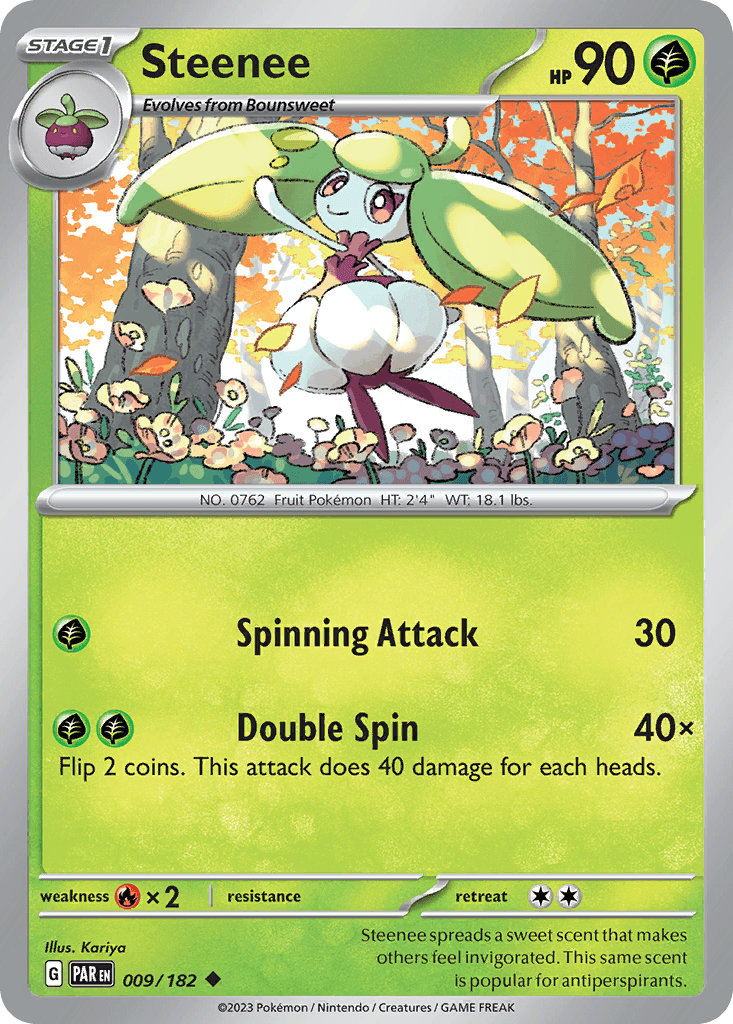 Steenee — Paradox Rift Pokemon card