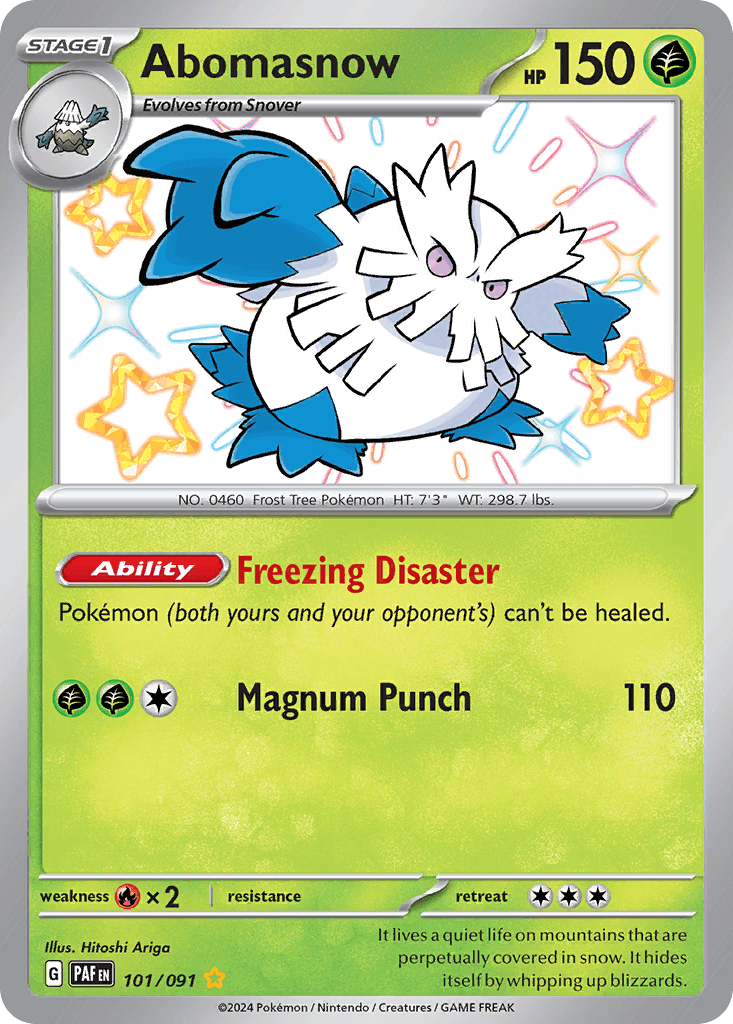 Abomasnow — Paldean Fates Pokemon card