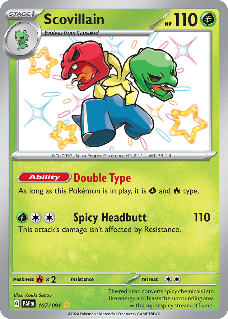 Scovillain — Paldean Fates Pokemon card