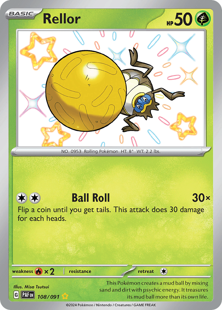 Rellor — Paldean Fates Pokemon card