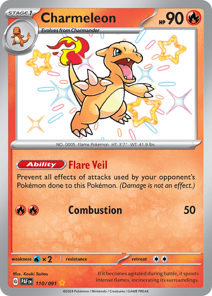 Charmeleon — Paldean Fates Pokemon card