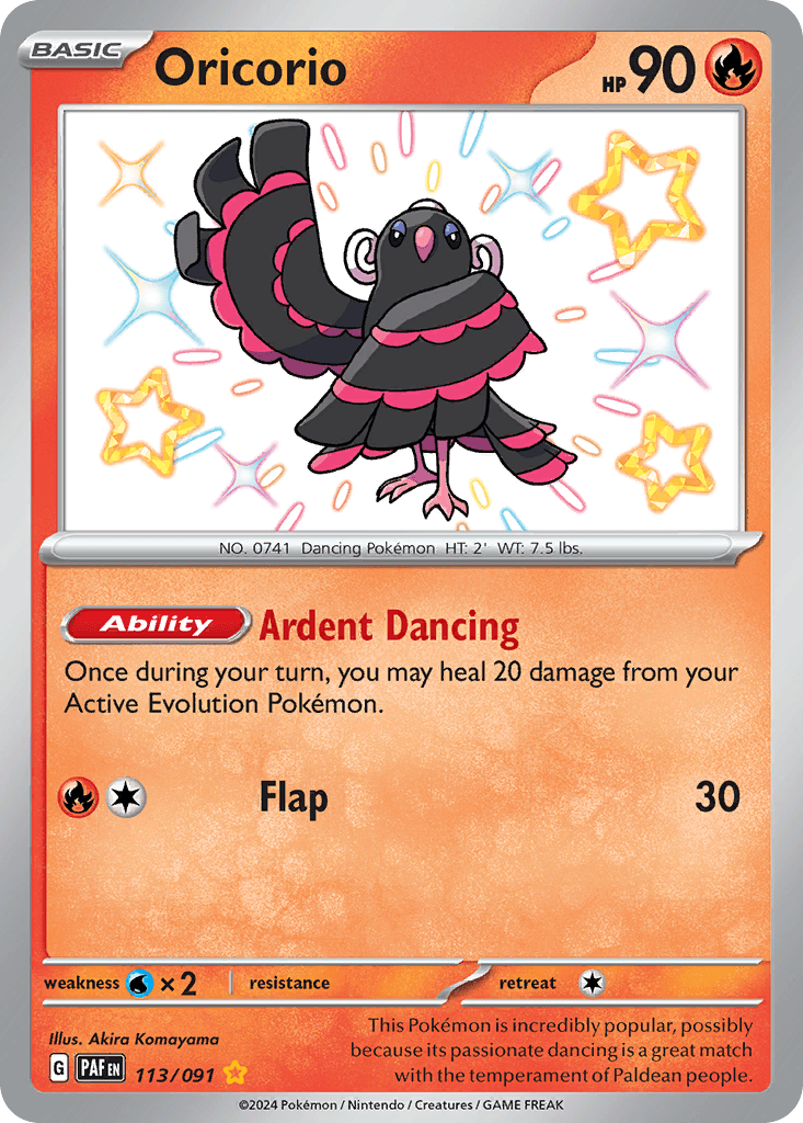 Oricorio — Paldean Fates Pokemon card