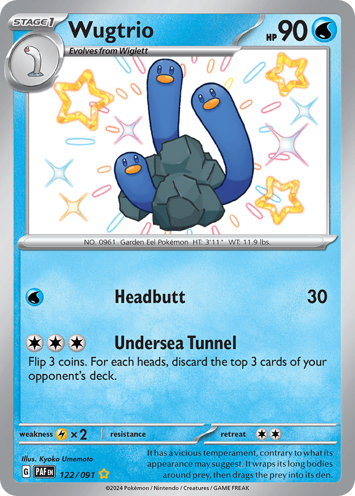 Wugtrio — Paldean Fates Pokemon card
