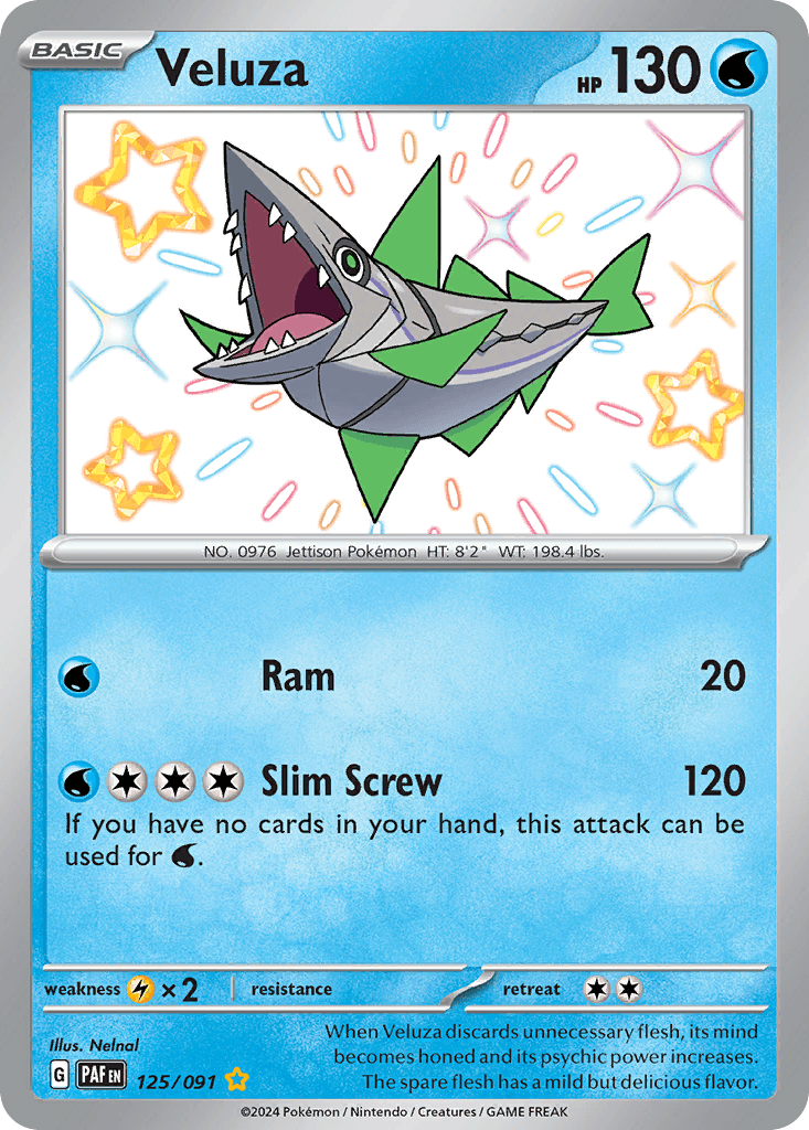 Veluza — Paldean Fates Pokemon card