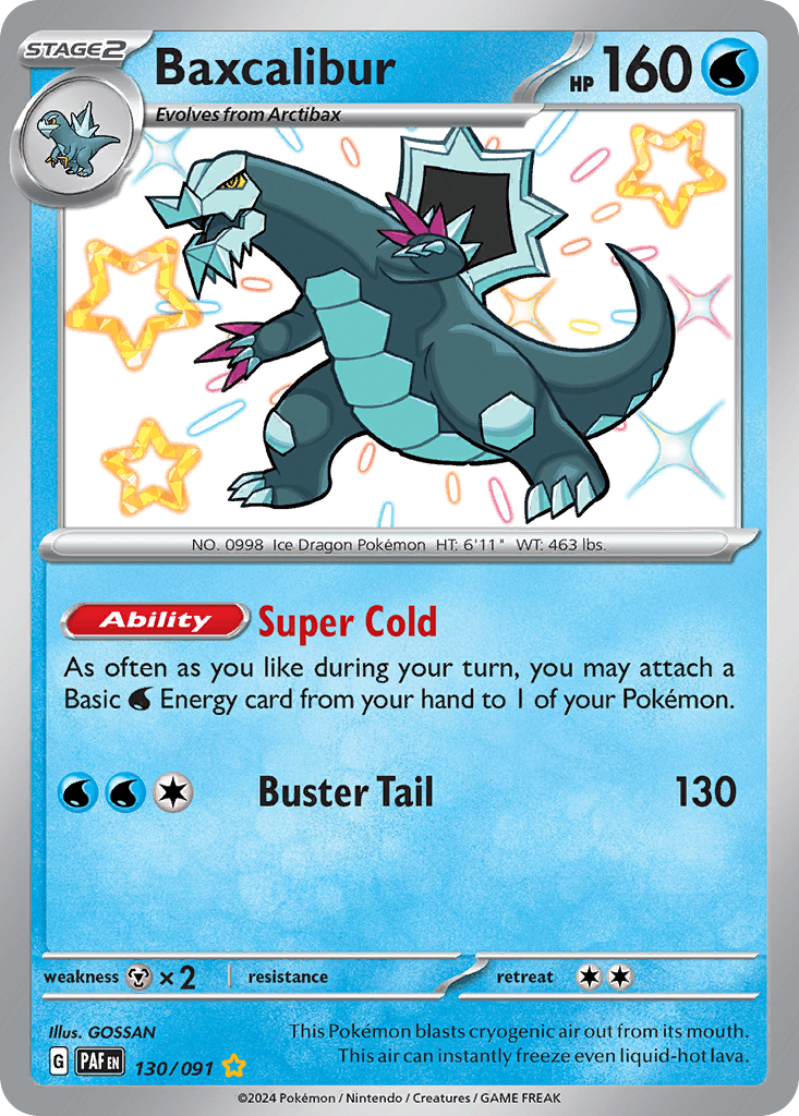 Baxcalibur — Paldean Fates Pokemon card