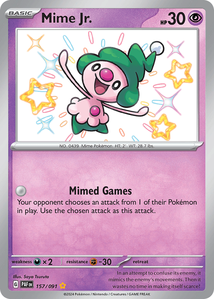 Mime Jr. — Paldean Fates Pokemon card