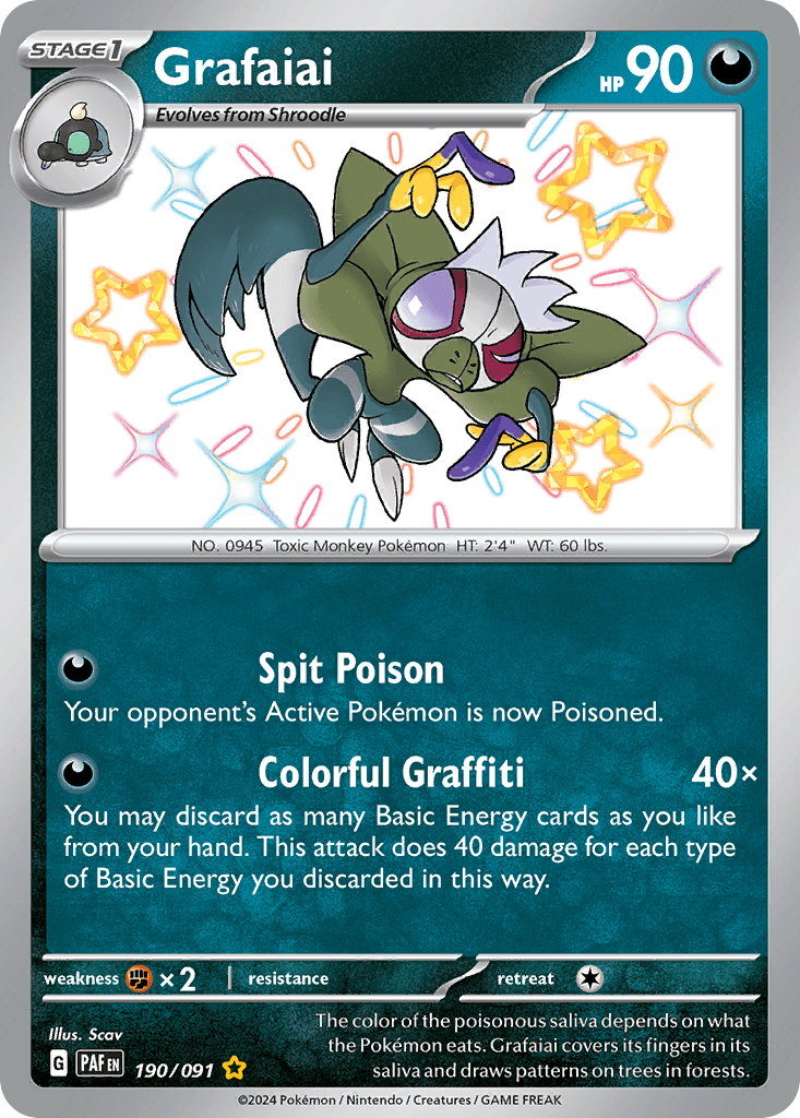 Grafaiai — Paldean Fates Pokemon card