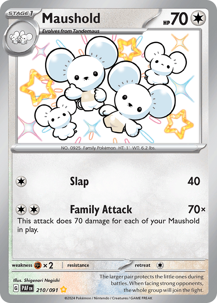Maushold — Paldean Fates Pokemon card