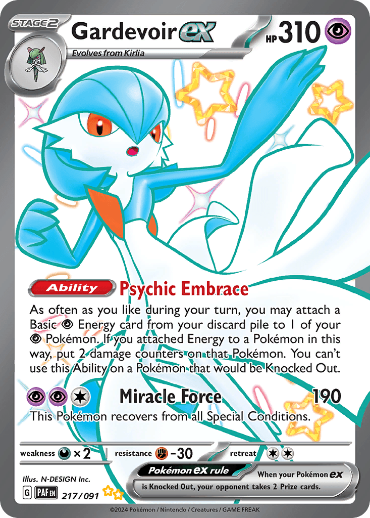 Gardevoir ex — Paldean Fates Pokemon card