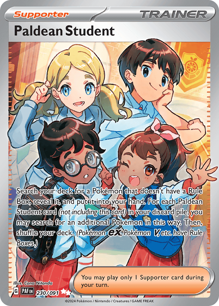 Paldean Student — Paldean Fates Pokemon card