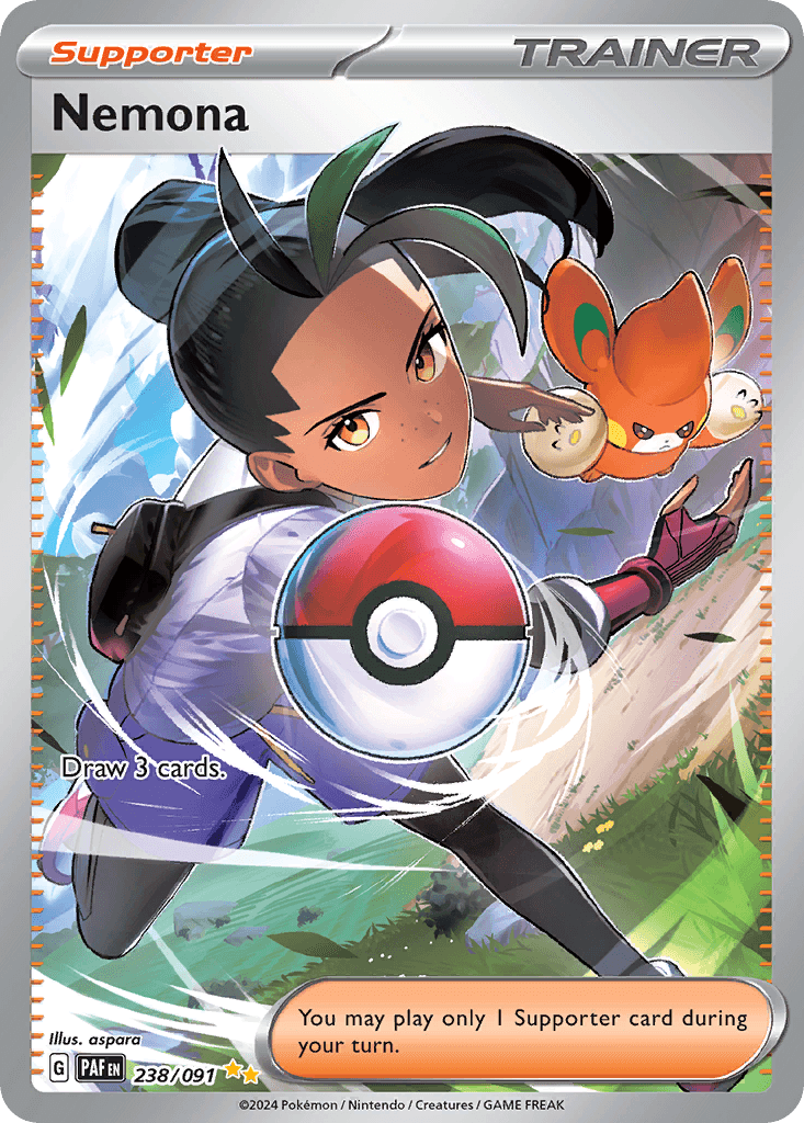 Nemona — Paldean Fates Pokemon card