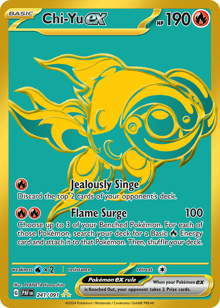Chi-Yu ex — Paldean Fates Pokemon card