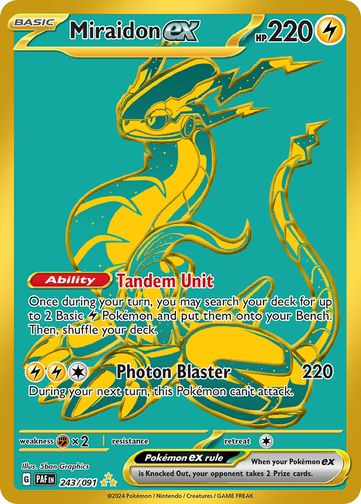Miraidon ex — Paldean Fates Pokemon card