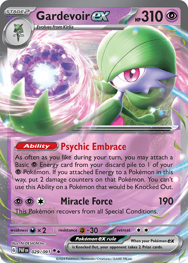 Gardevoir ex — Paldean Fates Pokemon card