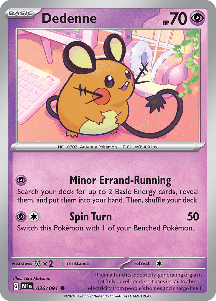Dedenne — Paldean Fates Pokemon card